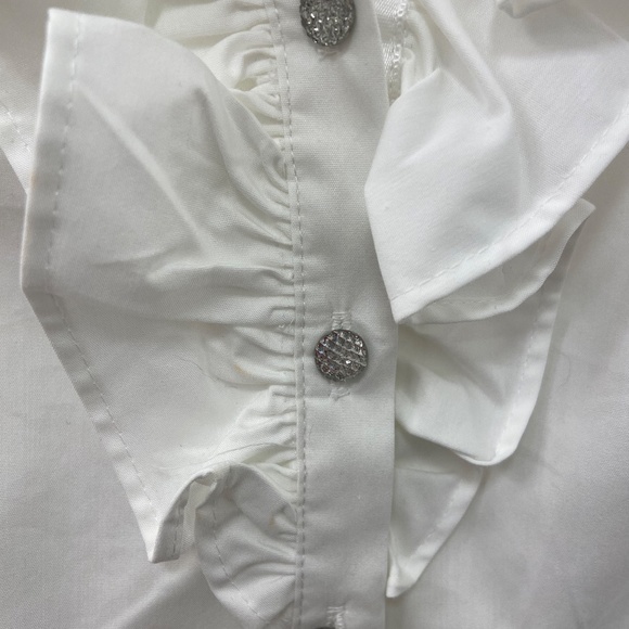 NY & Company White Button up blouse - Picture 3 of 4